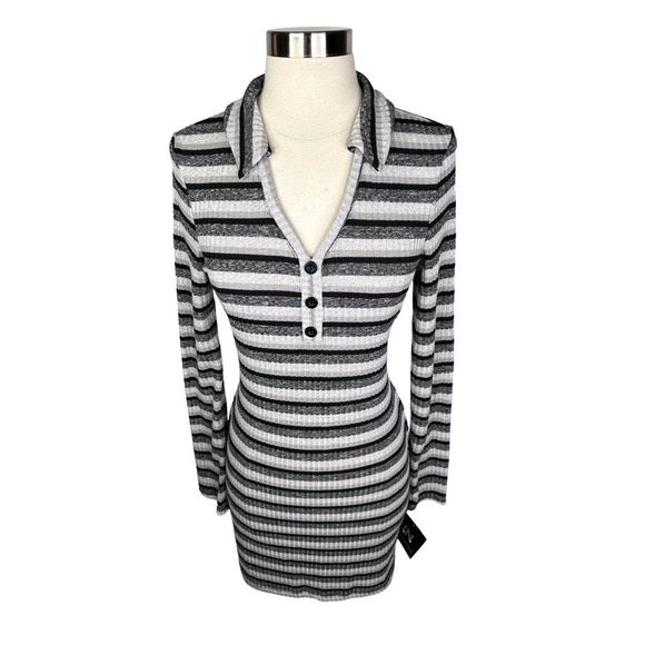 I.N. San Francisco Striped Y2K Bodycon Dress - Picture 4 of 6